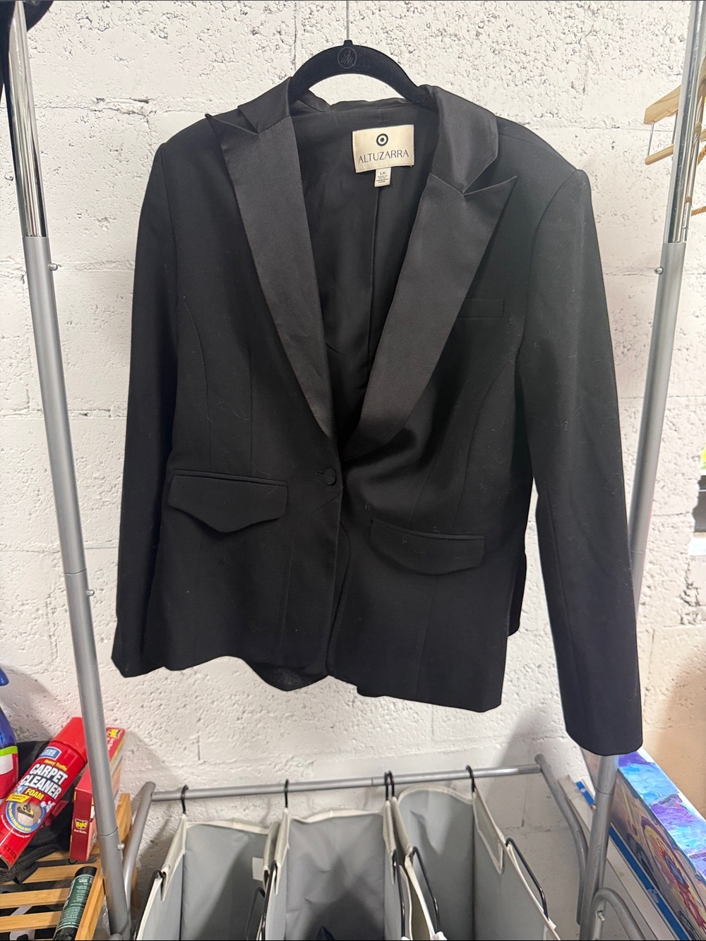 Altuzarra Womens Blazer with Satin Lapel - Size Large - LIKE NEW